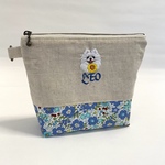 momoyasu631様オーダー品☆犬の手刺繍の化粧ポーチ