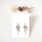 maru #20 革ピアス/イヤリング (color : セメント)