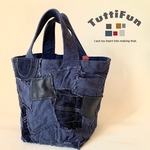 tuttifun＊denimとblue帆布のバック