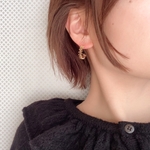 リーフチタンフープピアス　マット