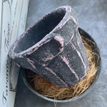 ブラック&ピンク★クリームリメ鉢2.5号