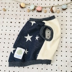 再販[送料無料] フレブル服＊ネイビー星柄✖️ボア＊リブタンクトップ