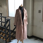 【もうすぐ春SALE！】リネンロングギャザーシャツ＊ベラルーシリネン薄手