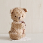 約16cm テディベア モコモコクマさん リボンブラウン