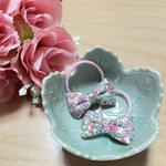 *୨୧⑅送料無料‪*⑅②個セット¨̮⑅*リバティ ふわふわ ミニ リボン⋈﻿ベビー ヘアゴム  