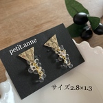 クリアドロップビーズ❤︎ゴールドピアス