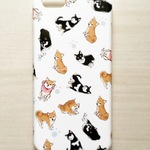 【iPhone】しば犬ホワイトスマホケース