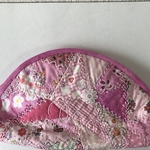 クレイジーキルトポーチピンクC（L）＊ハンドメイドパッチワーク
