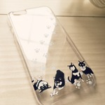 【iPhone】黒しば犬透明スマホケース