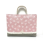 チェリー くすみピンク☆*ハンドメイド レッスンバッグ 手提げ袋 女の子 シンプル 