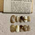 ブラウンネイル　ニュアンスネイル　ミラー　ゴールド　ネイルチップ　カフェラテネイル