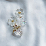 クリア×いちご×フラワー　ピアス　イヤリング