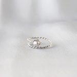 Twist Ring（淡水パール）-silver rice-