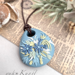 受注制作　ネックレス　花刺繍