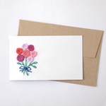 薔薇の手刺繍メッセージカード