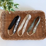 刺繍リボン/グリーン/ベビーヘアバンド