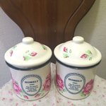 1点のみ♡薔薇のキャニスター2個セット♡デコパージュ.送料込み