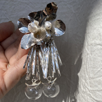 silver flower glass