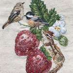 そこにいる動物達。　手刺繍、ブローチ　ヘアゴム  オーダー