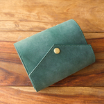 【H様オーダー品】レザー　システム手帳　ミニ6　Green【Flap】