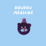 DouDou(ドゥドゥ)お洒落ハット猫メジャー 　帽子  可愛い猫のあみぐるみグッズ　黒猫 アニマル小物