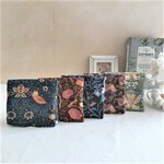 6重ガーゼハンカチ5set*ウイリアムモリス*いちご泥棒*ローズ1883*小鳥*アイリス*ミュルーズコレクション**お布団ガーゼ*手洗い*コンパクトサイズ*