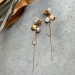 ロングチェーン×淡水パールピアス