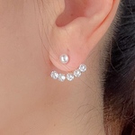 金属アレルギー対応　パール＆ジルコニアのピアス