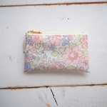 ★★One side all skeleton pouch　リバティ　ベッツィ　ドラジェ　11×6.5㎝