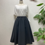 ベーシックスカート＊ストレッチタイプ＊ブラック