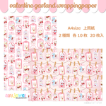 ラッピングペーパー172.valentine garland
