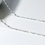 【Silver925ネックレス】45cm ツイスト（Ｓ字）チェーン　1mm幅　ハンドメイド素材