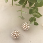 パール調　丸いボタン ♡ アクセサリーボタン