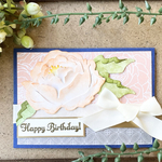 pueokah様オーダー作品【誕生日カード・バースデーカード】ピオニーが愛らしい♡オプションで名前入れられます！