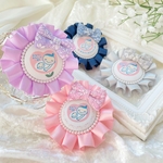 【全4種】マタニティマーク　ロゼットキーホルダー　花柄リボンを添えて