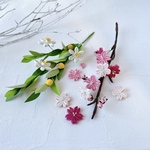 花で祝う雛まつり☆橘と桜の花（クイリング、ペーパークイリング）