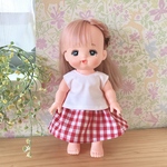 セット♡メルちゃんのブラウス、赤チェックスカート＊メルちゃん メルちゃん服 ソランちゃん ソランちゃん服