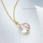 14kgf  rosequartz necklace
