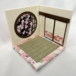 【春窓のお部屋SALE✨】【再販3】小さな和室(枝垂れ桜・花柄撫子色) ミニチュア和室　ドールハウス【送料無料】