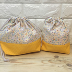 《1セット限定》花柄＊ドット☆女の子☆お弁当巾着＊小巾着