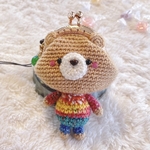 くまちゃんがま口ストラップ🐻