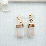 淡水パール ゴールド冠 バロックパール ノンホールフープピアス    