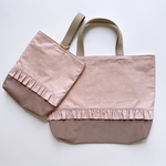 入園入学2点セット【natulal cherry】レッスンバッグ&上履き入れ　サイズオーダー対応