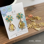 和風・菊の花としずく/ピアス/ノンホールピアス
