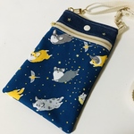 流れ星とコーギー スマホポーチ