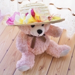 ≪小さめ麦わら帽子≫ハワイB (24cm) フラワーアレンジメント