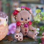 ハニーベア・カスタム・薔薇のアーチ（ココア・ミモザ）