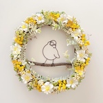 ぷっくり文鳥のミモザリース