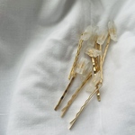 *天然石クリスタルヘアピン*クリスタル×8*