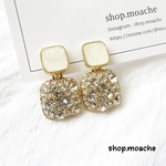 【S925ピアス】2個入り（1ペア）・ビジューカボションピアス・キラキラ♡